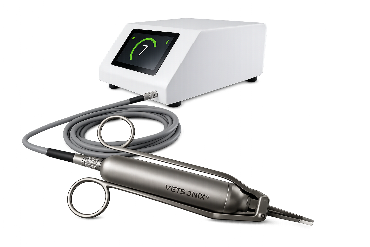 Tesoura ultrassônica Vetsonix em uso